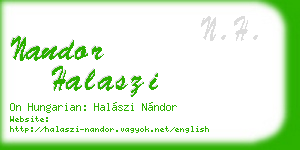 nandor halaszi business card